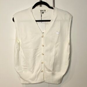 Women's White Sweater Vest